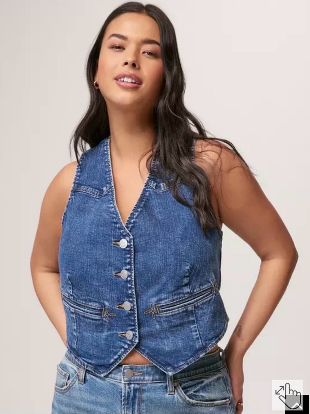 Torrid Festi Embroidered Denim Vest 1X Summer Breeze BoHo county concert